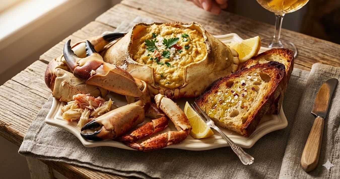 Buey de mar relleno de Portugal