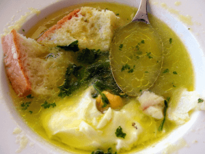 sopa con bacalao de Portugal