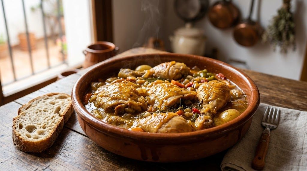 pollo guisado en