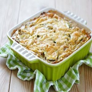 Pastel de verduras gratinado con calabacín gratinado calabacin1 - Pastel de verduras gratinado con calabacín