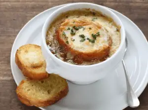 sopa de cebolla en microondas