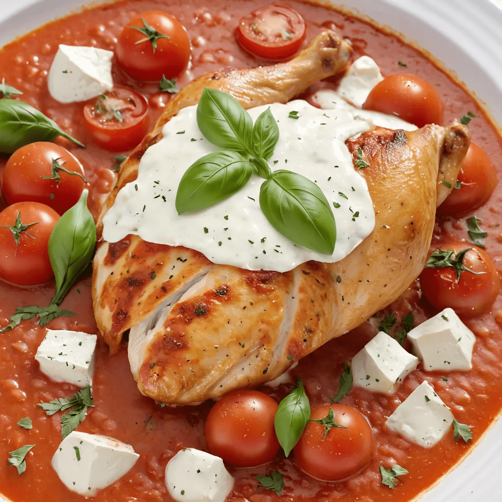 Pollo con Salsa de Tomate y Mozzarella