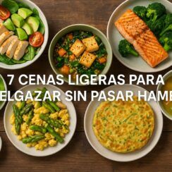 7 cenas ligeras para adelgazar sin pasar hambre