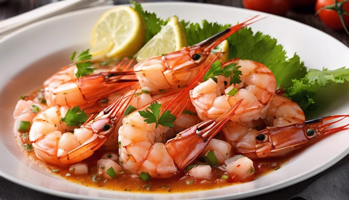 seleccion y preparacion de gambas